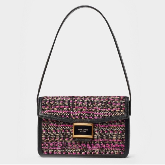 kate spade Handbags - ♠️kate spade Katy Tweed Medium Shoulder Bag, Pink Multi NWT